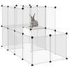 vidaXL Cage pour petits animaux Transparent 142x74x93 cm PP et Acier