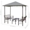 vidaXL Chapiteau de jardin avec table et bancs 2,5x1,5x2,4m Anthracite