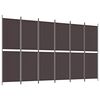 vidaXL Cloison de s&eacute;paration 6 panneaux Marron 300x180 cm Tissu