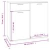 vidaXL Buffet Ch&ecirc;ne fum&eacute; 80x36x75 cm Bois d'ing&eacute;nierie