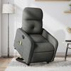 vidaXL Fauteuil inclinable de massage gris fonc&eacute; tissu