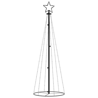 vidaXL Arbre de Noël cône Blanc chaud 108 LED 70x180 cm