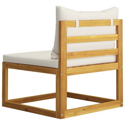 vidaXL Salon de jardin 5 pcs avec coussins Bois d'acacia solide