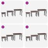 vidaXL Ensemble de tables gigognes 3 pcs bois d'acajou massif