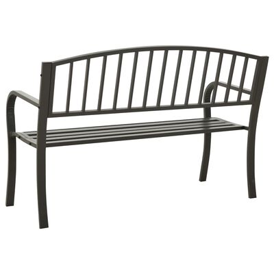 vidaXL Banc de jardin Gris 120 cm Acier