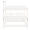 vidaXL Chaises de jardin lot de 2 blanc bois massif de pin