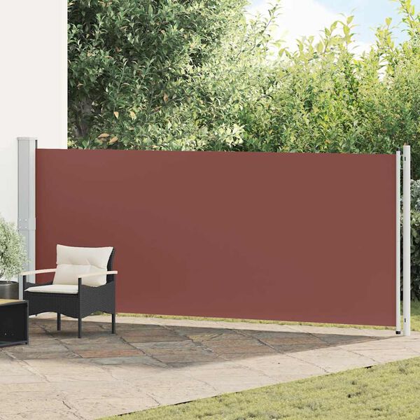 vidaXL Auvent lat&eacute;ral r&eacute;tractable de patio 600x160 cm marron