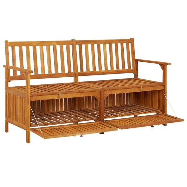 vidaXL Banc de rangement 148 cm Bois d'acacia solide