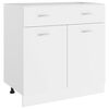 vidaXL Armoire &agrave; tiroirs "Lyon" Blanc 80 x 46 x 81,5 cm Bois d'ing&eacute;nierie
