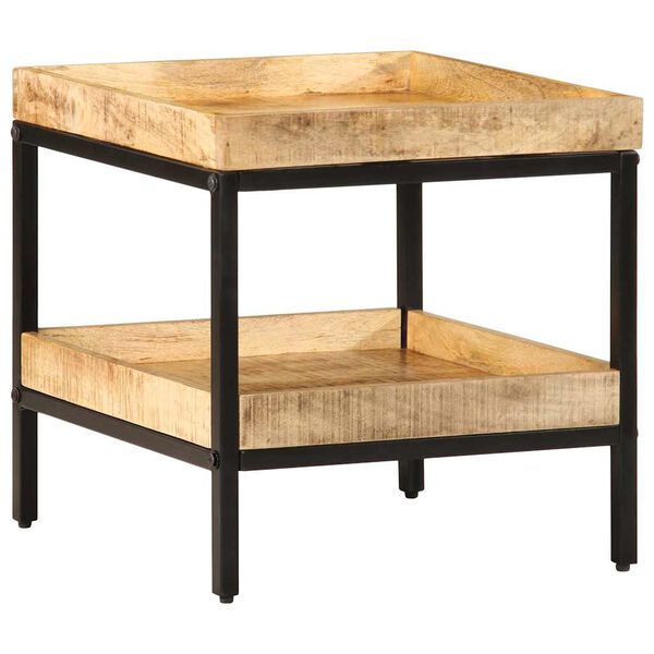 vidaXL Table d'appoint Marron 45 x 45 x 45 cm Bois de mangue massif