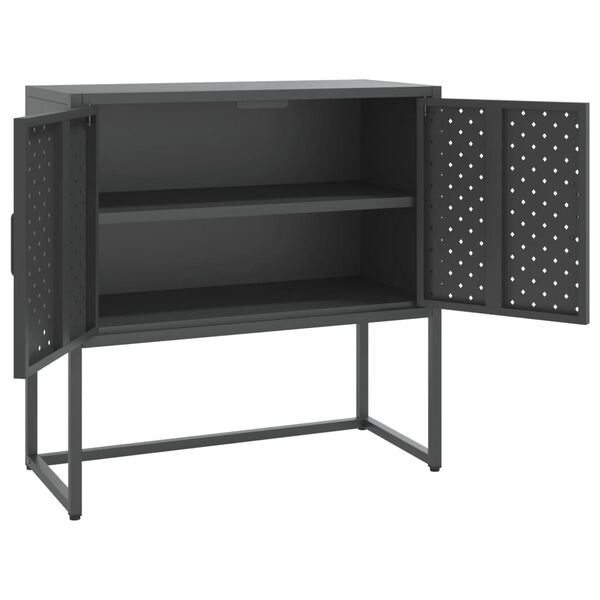 vidaXL Buffet Anthracite 75x35x75 cm Acier