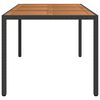 vidaXL Table de jardin 190x90x75 cm R&eacute;sine tress&eacute;e et bois acacia Noir