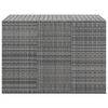 vidaXL Bo&icirc;te &agrave; coussins de jardin R&eacute;sine tress&eacute;e 145x100x103 cm Gris