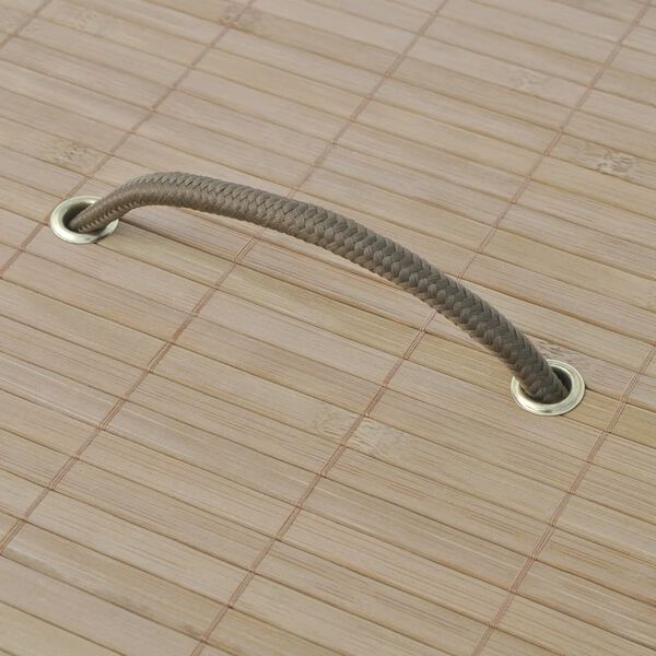 vidaXL Panier &agrave; linge rond Bambou naturel
