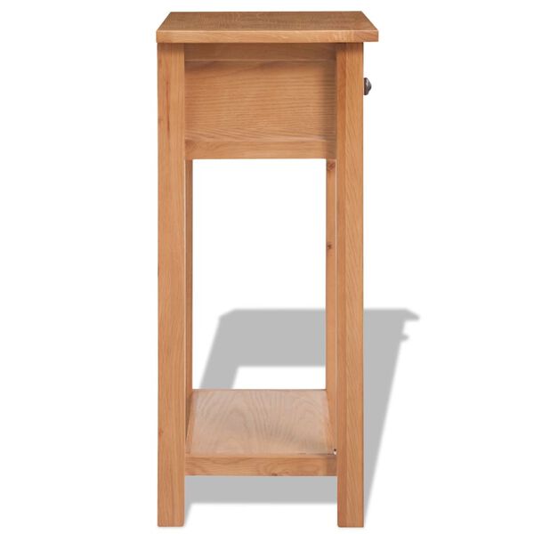 vidaXL Table console 50 x 32 x 75 cm Bois de ch&ecirc;ne massif