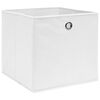 vidaXL Boîtes de rangement 10 pcs Tissu intissé 28x28x28 cm Blanc