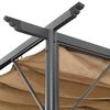vidaXL Pergola avec toit r&eacute;tractable taupe 3x3 m acier 180 g/m&sup2;