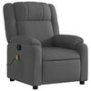 vidaXL Fauteuil inclinable de massage gris fonc&eacute; tissu