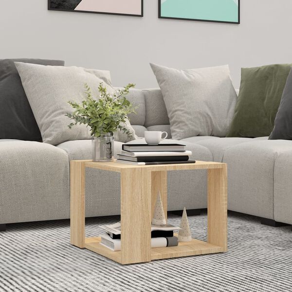 vidaXL Table basse Ch&ecirc;ne sonoma 40x40x30 cm Bois d'ing&eacute;nierie