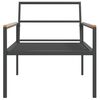 vidaXL Salon de jardin avec coussins 4 pcs anthracite acier