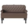 vidaXL Banc Chesterfield Marron 119.5 x 64.5 x 75 cm Cuir synth&eacute;tique
