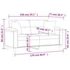 vidaXL Canap&eacute; 2 places avec oreillers gris clair 140 cm