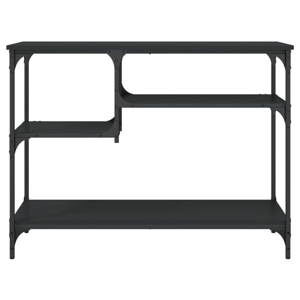 vidaXL Table console avec &eacute;tag&egrave;res noir 100x35x75 cm