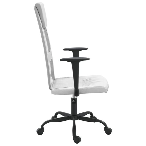 vidaXL Chaise de bureau réglable en hauteur blanc