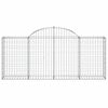 vidaXL Paniers &agrave; gabions arqu&eacute;s 4 pcs 200x30x80/100 cm Fer galvanis&eacute;