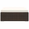 vidaXL Repose-pieds sectionnel avec coussin en polyrotin marron
