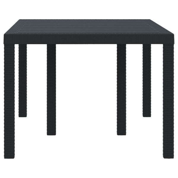 vidaXL Table de Jardin Anthracite 150 x 100 x 73 cm polyrotin
