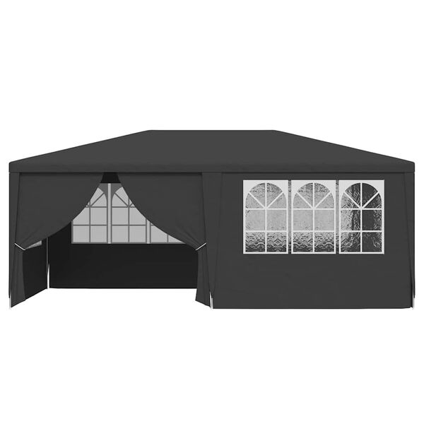 vidaXL Tente de r&eacute;ception et parois lat&eacute;rales 4x6 m Anthracite 90 g/m&sup2;