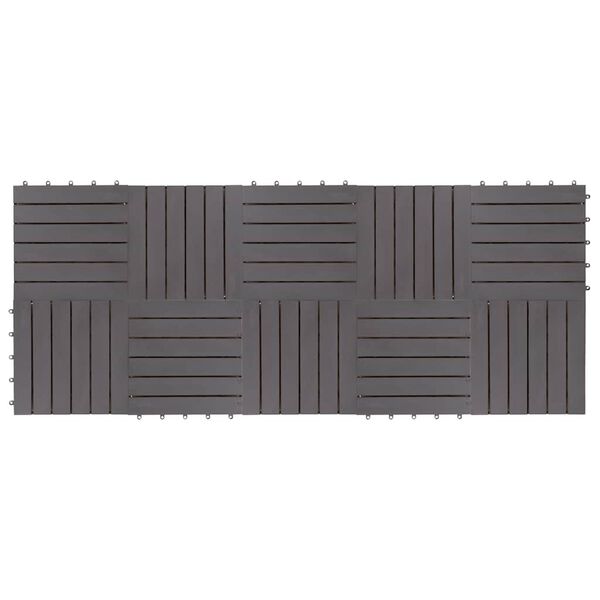 vidaXL Carreaux de terrasse 10pcs Délavage gris 30x30 cm Acacia solide