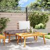 vidaXL Salon de jardin 3 pcs avec coussins Bois d'acacia massif