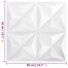 vidaXL Panneaux muraux 3D 12 pcs 50x50 cm blanc origami 3 m²