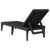 vidaXL Chaise longue anthracite 186x60x29 cm PP