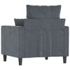 vidaXL Fauteuil Gris fonc&eacute; 60 cm Velours