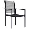 vidaXL Chaises de jardin lot de 2 Rotin PVC Noir