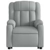 vidaXL Fauteuil inclinable de massage gris clair tissu