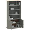 vidaXL Biblioth&egrave;que VIGO gris 85x35x170 cm bois massif de pin