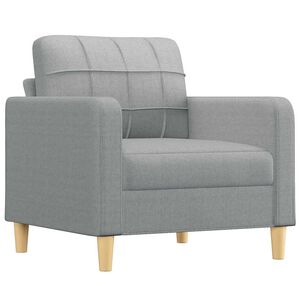 vidaXL Fauteuil Gris clair 60 cm Tissu