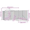 vidaXL Chenil d'ext&eacute;rieur pour chiens avec toit argent&eacute; 4x4x2,5 m