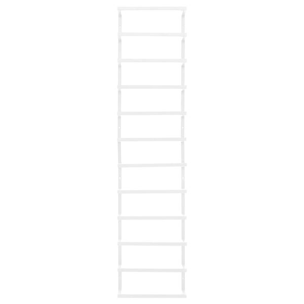 vidaXL Porte-serviette Blanc 24x12x96 cm Acier