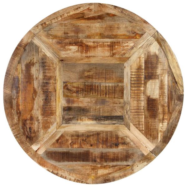 vidaXL Table à dîner Ø150x76 cm bois de manguier massif brut