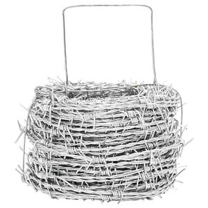 vidaXL Fil barbel&eacute; Argent 100 m Acier Galvanis&eacute; &agrave; Chaud