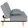 vidaXL Canap&eacute;-lit &agrave; gris clair tissu