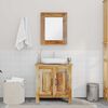 vidaXL Meuble de salle de bain avec miroir Bois massif de manguier