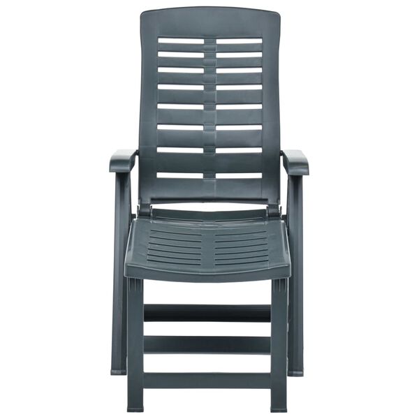 vidaXL Chaise longue pliable Plastique Vert