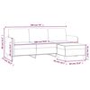 vidaXL Canap&eacute; &agrave; 3 places avec repose-pieds Gris fonc&eacute; 180 cm Tissu