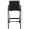 vidaXL Chaises de bar de jardin lot de 2 Noir Textilène